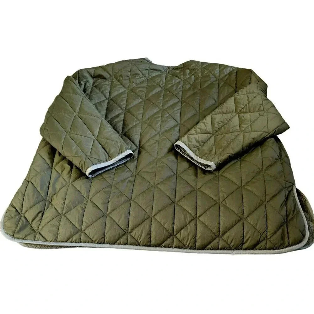 UGG Olive Amelea Reversible Quilt Oversized Jacket Long Sleeves Size M Women's - Picture 11 of 16